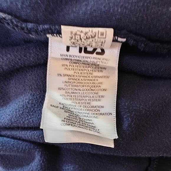 FILA Navy Velour Zip Up Hoodie Women’s Large Retro Track Jacket Logo - Picture 6 of 6